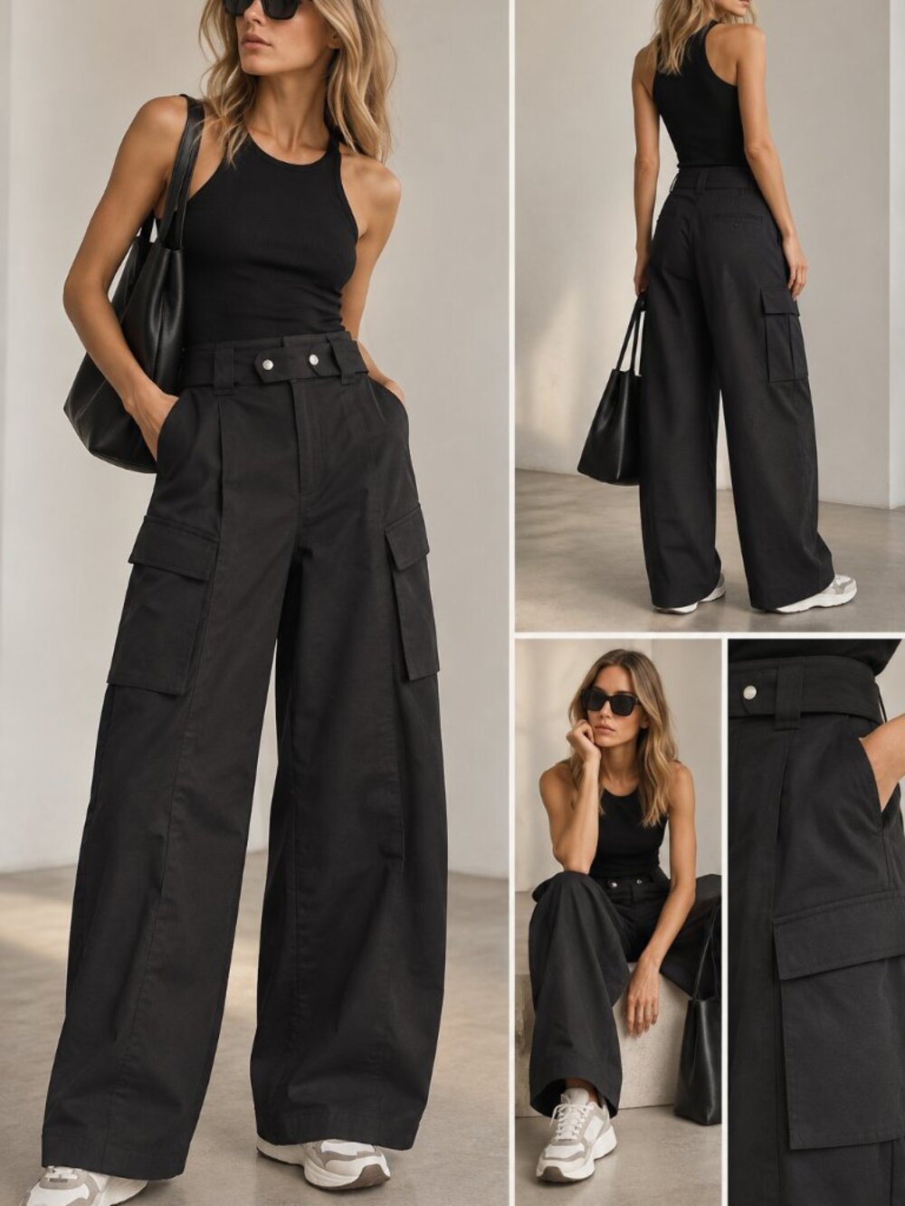 IRO Melania Cargo Wide Leg Pants Size 42 US 10 NWT
